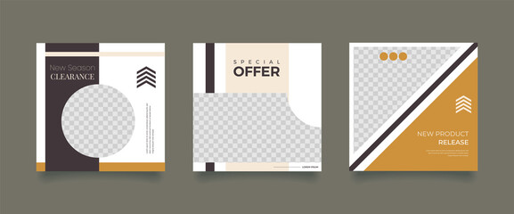 Unique Editable modern Social Media banner Template. Promotional web banner for social media. Elegant sale and discount promo. Fashion and lifestyle blog templates, web banners