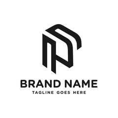 monogram logo letter P