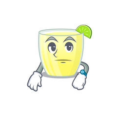 Mascot design style of daiquiri cocktail with waiting gesture