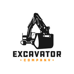 Excavator mining equipment logo