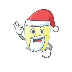 cartoon character of daiquiri cocktail Santa having cute ok finger