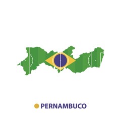 Fototapeta na wymiar pernambuco state map