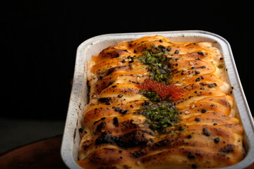 Baked salmon mentai rice