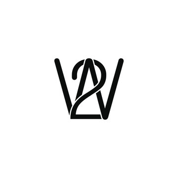 2w letter original monogram logo design