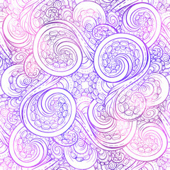 Vector colorful tentacles seamless pattern