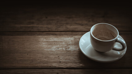 Empty coffee cup after drink