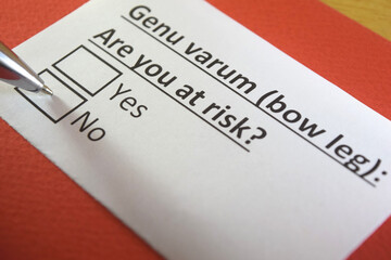 One person is answering question about genu varum.