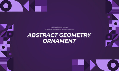 Abstract geometry ornament background. Purple color palette. Floral geometry edition. Vector illustration eps10.