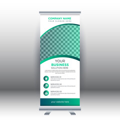 Creative abstract modern corporate business vertical roll up banner design template vector illustration concept exhibition advertising, presentation, cover publication.