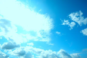 Fototapeta na wymiar clouds blue sky / background clean blue sky with white clouds concept purity and freshness of nature