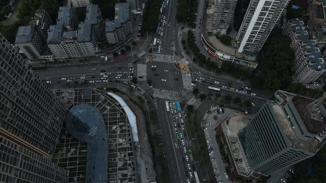 Aerial city street