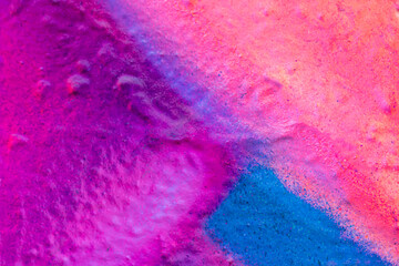 Art under ground. Beautiful street art graffiti background. The wall is decorated with abstract drawings house paint. Modern style urban culture of street youth. Abstract picture on wall