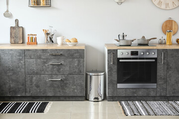 Stylish interior of modern kitchen