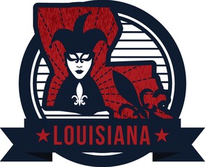 Obraz premium map of louisiana state