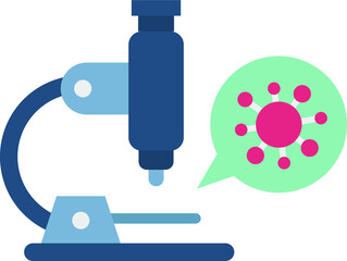 
Coronavirus testing microscope Flat Style vector icon which can easily modify or edit
