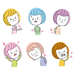 woman's action illust 02