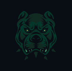 Abstract bulldog face logo