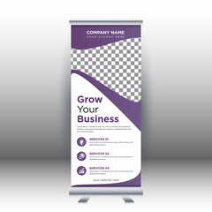 Creative abstract modern corporate business vertical roll up banner design template vector illustration concept exhibition advertising, presentation, cover publication.