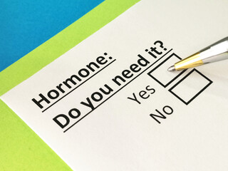 Obraz premium Questionnaire about medication.