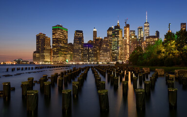 Fototapeta na wymiar Manhattan New York City from Brooklyn