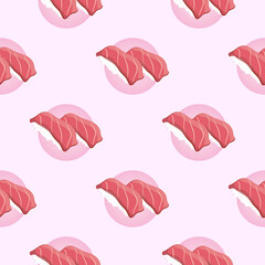 sushi vector pattern for decoration