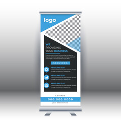 Creative abstract modern corporate business vertical roll up banner design template vector illustration concept exhibition advertising, presentation, cover publication.