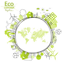 Ecology concept. Environmentally friendly world.