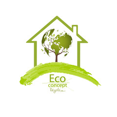 Wood, in the form of a map of the world, inside a green house.