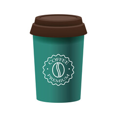 elegant green cup of coffee product