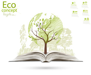 Wood, in the form of a map of the world, inside a green house.