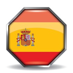 spain flag button