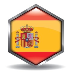 spain flag button