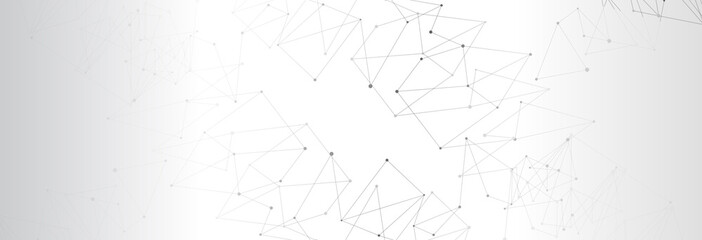 Vector banner design, connecting dots and lines.