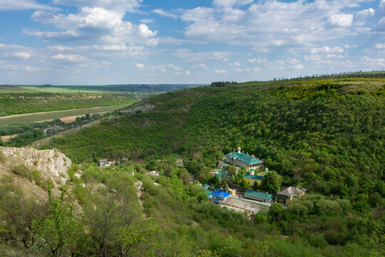 Top view of the Saharna Monastery (Manastirea Saharna), Republic of Moldova
