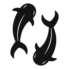 Koi carp icon. Simple illustration of koi carp vector icon for web design isolated on white background