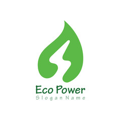 Eco power of  logo energy creative template design