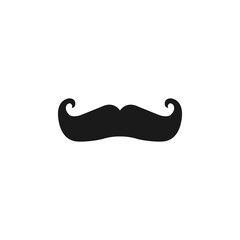 Mustache Icon in trendy flat design