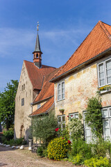 Fototapeta na wymiar Historic St. Johannis monastery in Holm quarter of Schleswig, Germany