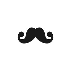 Mustache Icon in trendy flat design