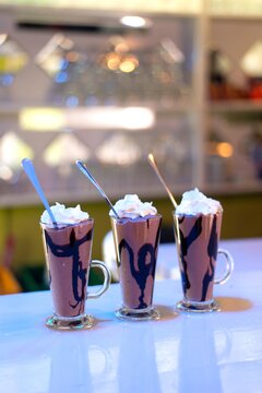 Cup of chocolate frape drink