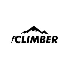 Climber graphic design template vector isolated