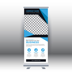 Creative abstract modern corporate business vertical roll up banner design template vector illustration concept exhibition advertising, presentation, cover publication.