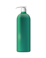 bottle with push dispenser product with metalic green color