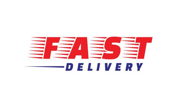 Fast delivery service logo fast delivery vector image
