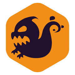 Halloween Ghost picture. Vector illustration in flat style isolated on white background for web design. Scary Ghost icon.