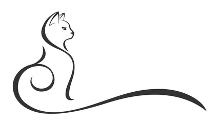 The Stylized symbol of a pet cat.