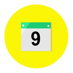Illustration of a flat calender icon