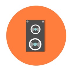 Illustration of a flat speaker icon