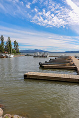 Tourism and recreation in Beautiful Nature at Diamond Lake, Oregon, USA.