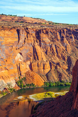 The Colorado River is a stormy swift USA river